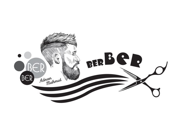 Мужская парикмахерская лого