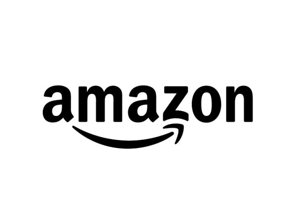 Amazon логотип на белом фоне