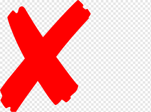 Красный крестик без фона