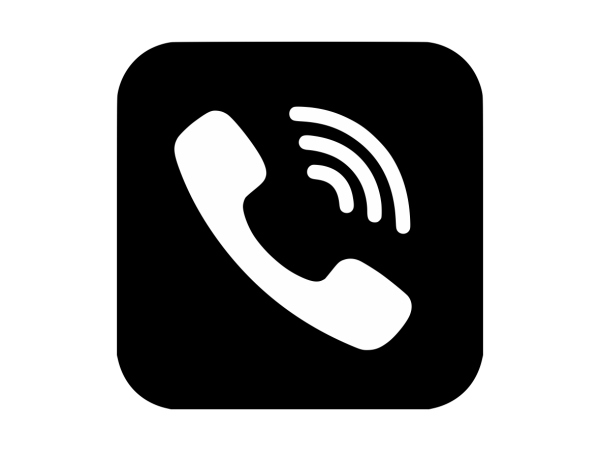 Значок трубки на черном фоне