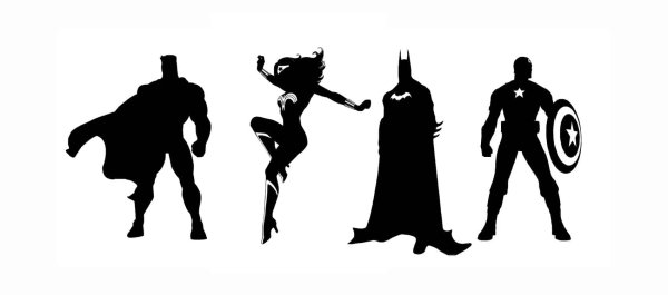 Супергерои силуэт