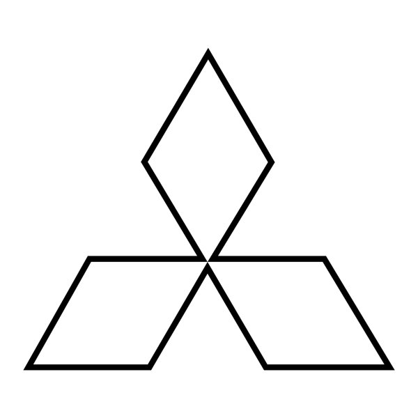 Знак Митсубиши вектор