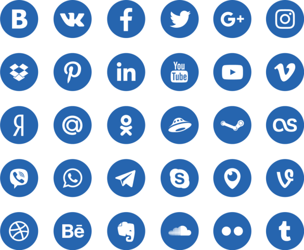 Иконки соц сетей
