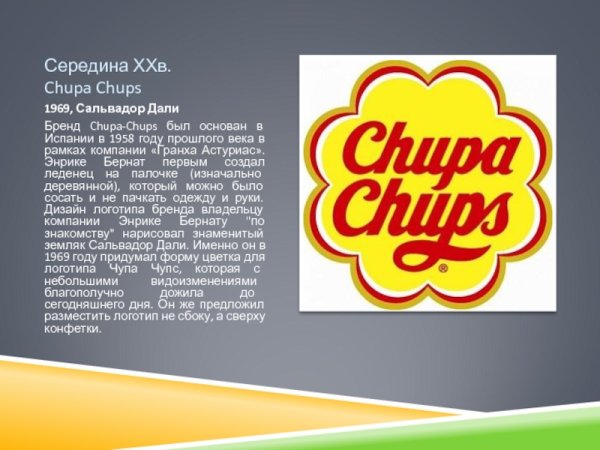 Придумал логотип Чупа Чупс