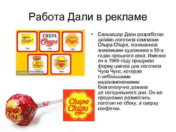 Логотип Чупа Чупс Сальвадор дали