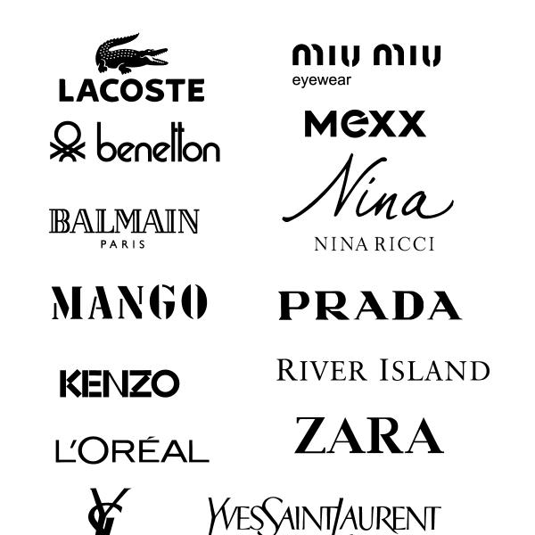 Логотипы брендов одежды
