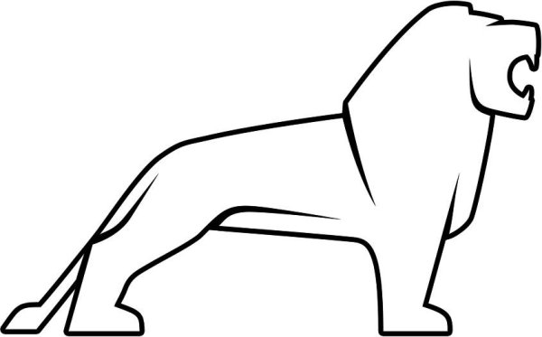 Лев ман наклейка