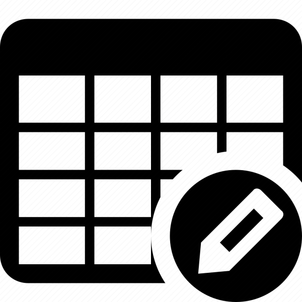 Электронная таблица иконка