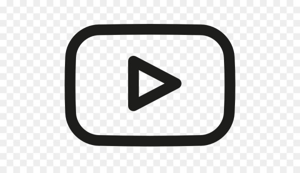 Чёрно белый логотип ютуба