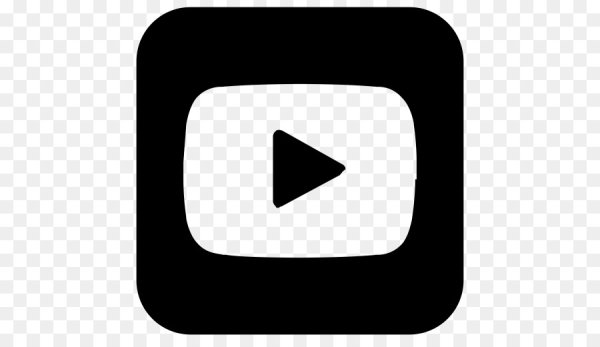Значок ютуб на черном фоне