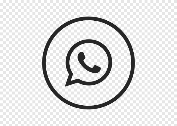 Значок ватсап черный