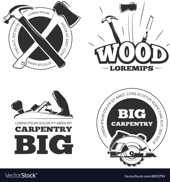 Векторные эмблемы для столяра
