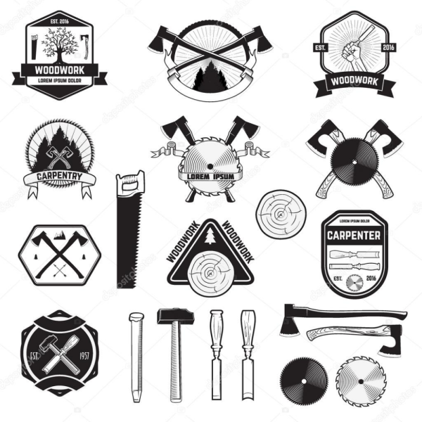 Woodworks логотип плотника