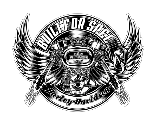 Эмблема Harley Davidson вектор