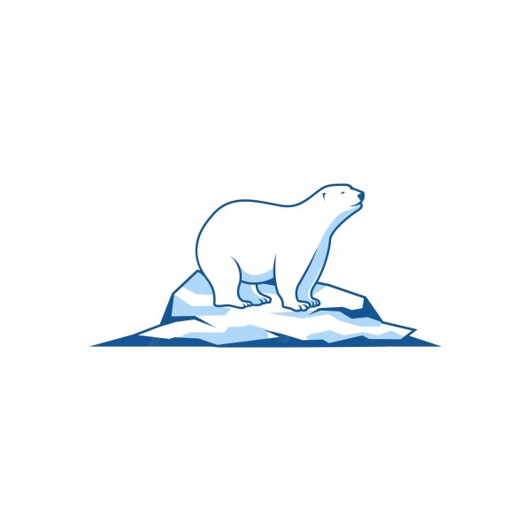 Стилизованный белый медведь