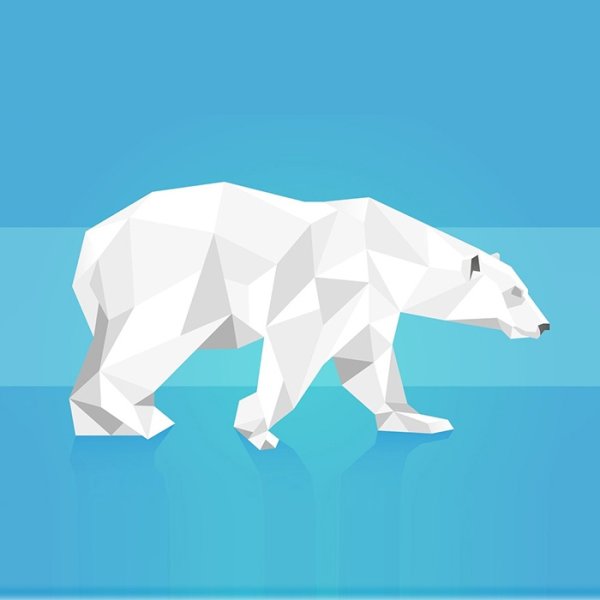 Стилизованный белый медведь