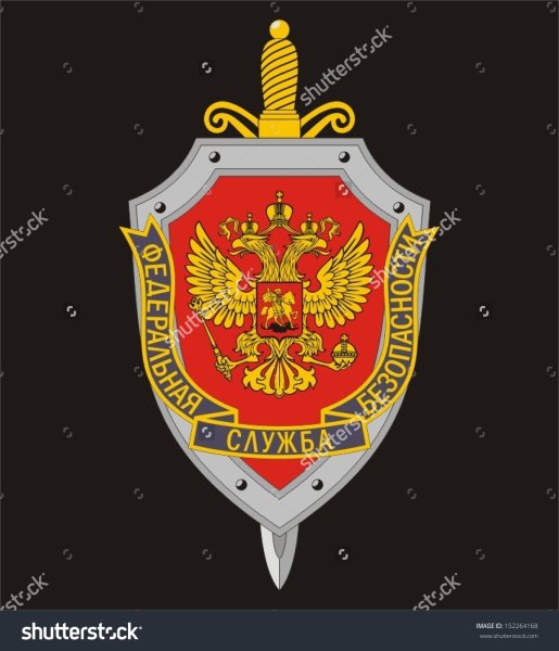 Щит и меч ФСБ вид сбоку