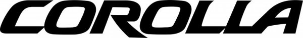 Тойота Corolla надпись