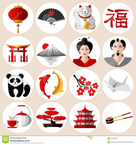 Иконки в японском стиле