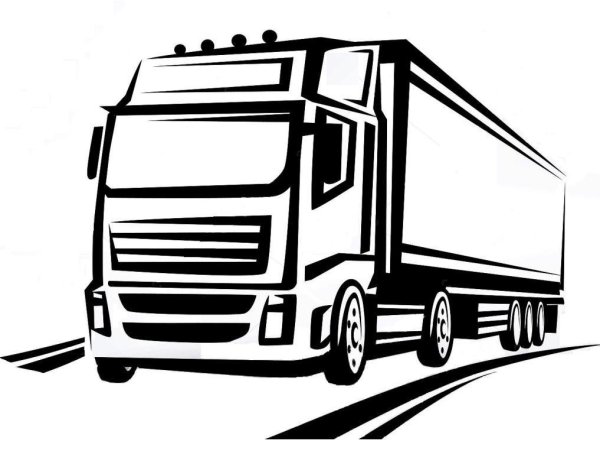 Грузовик силуэт