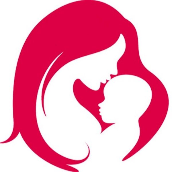 Силуэт мамы с ребенком