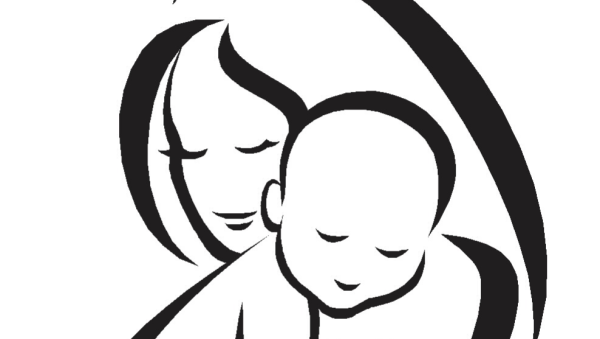 Силуэт матери и ребенка