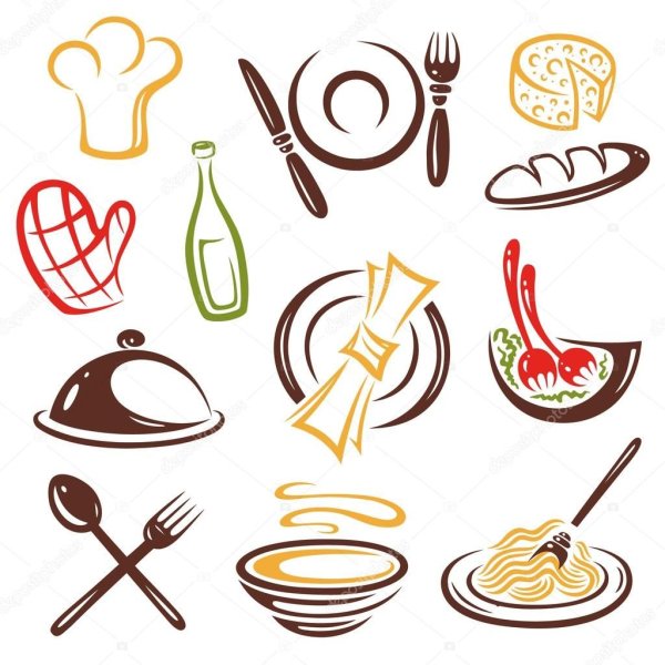 Кафе еда логотип