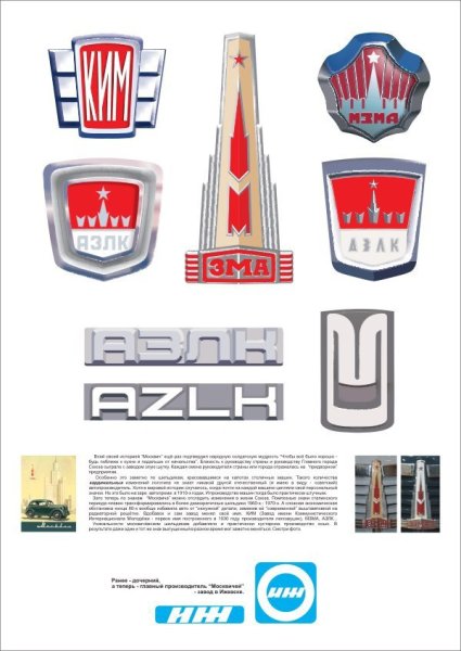 Эмблема Москвич AZLK