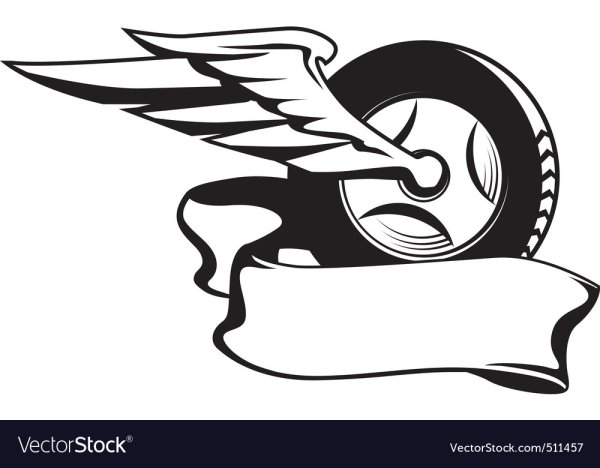 Колесо с крыльями логотип