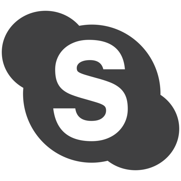 Значок скайпа черный