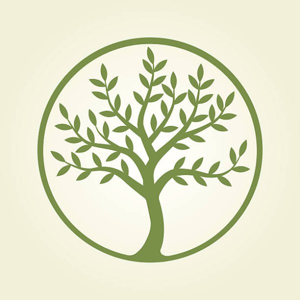 Логотип дерево в круге
