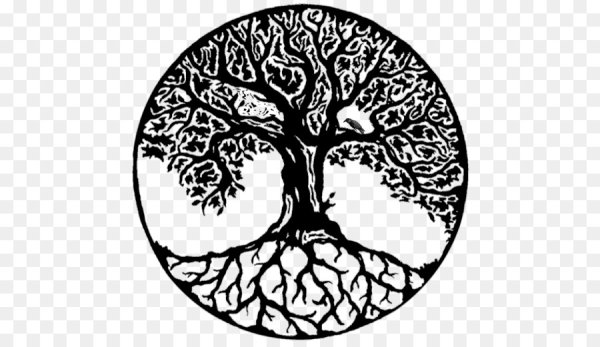 Иггдрасиль мировое Древо контур