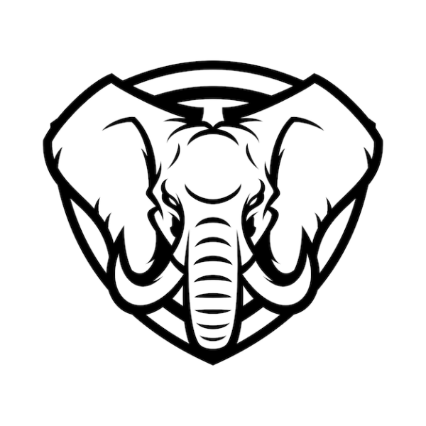 Голова слона вектор