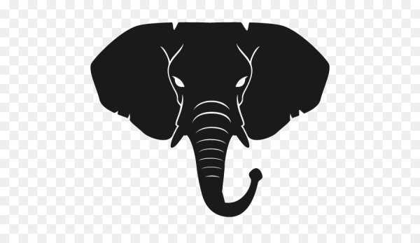 Контур головы слона