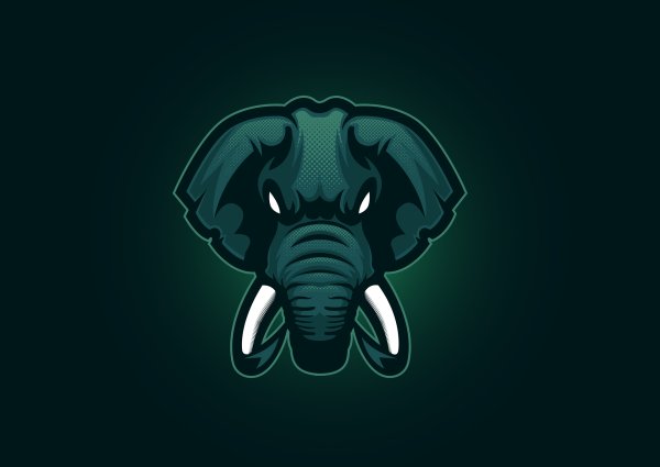 Голова слона логотип