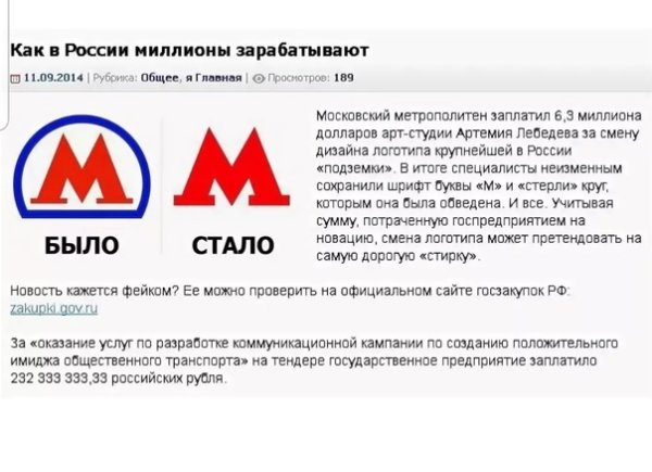 Логотип Московского метрополитена Артемий Лебедев