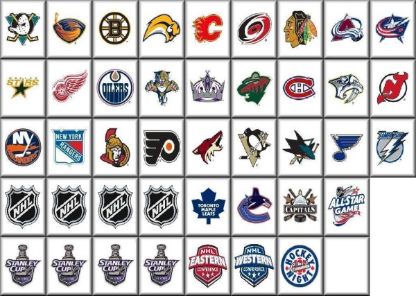 Логотипы хоккейных команд НХЛ