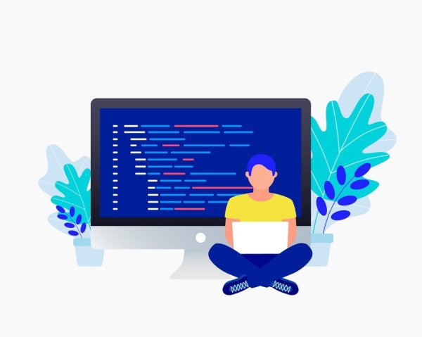 Веб программисты на прозрачном фоне