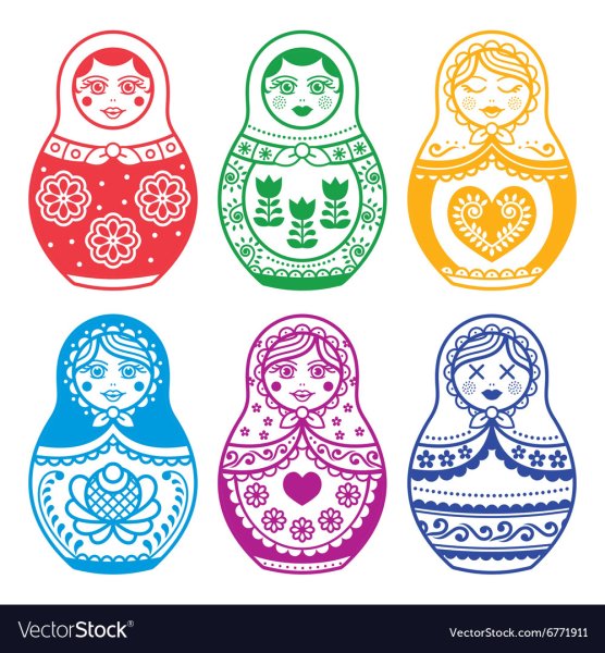 Матрешка Векторная