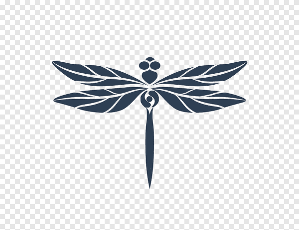 Стрекоза трафарет