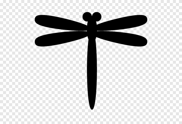 Стрекоза силуэт