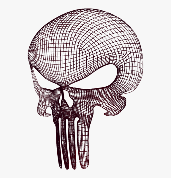 Череп пунишер в векторе