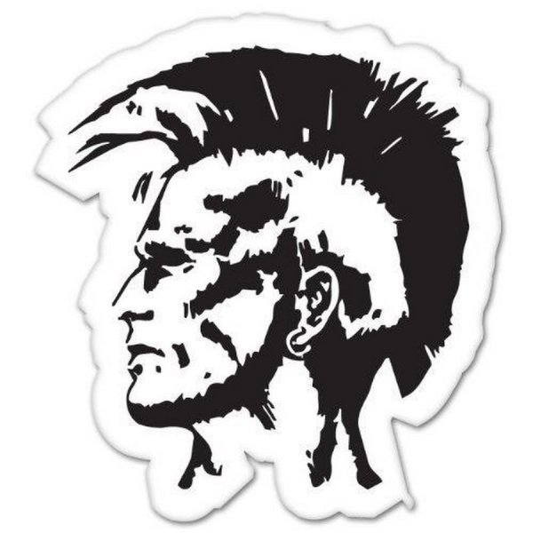 Ирокез черно белый