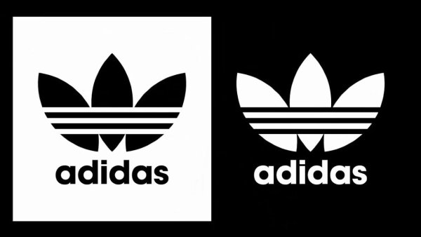 Adidas vector logo белый