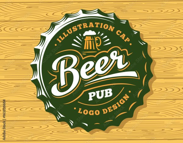 Пивная пробка вектор