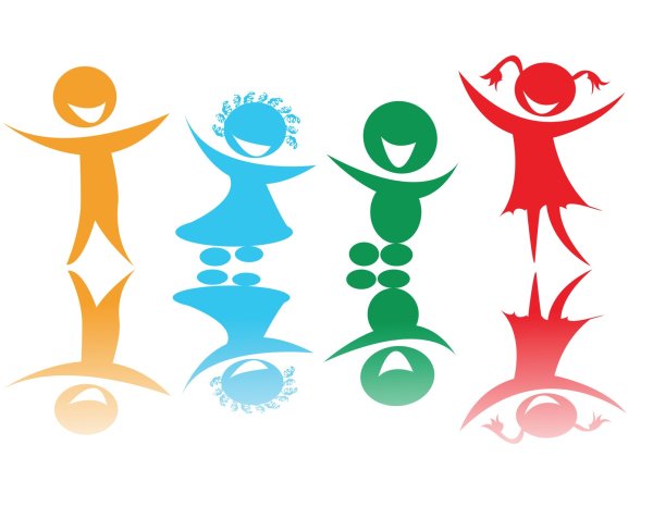 Стилизованное изображение детей