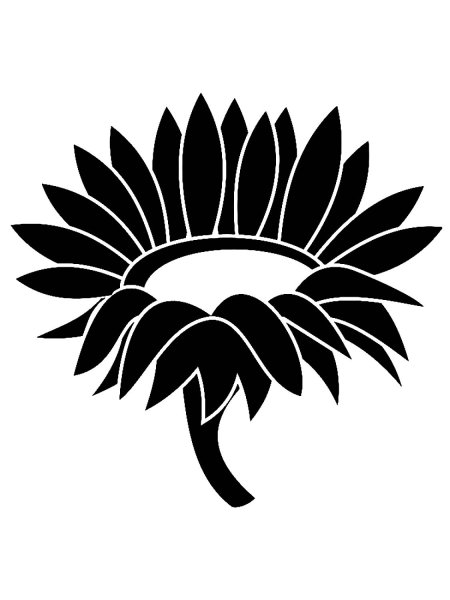 Подсолнух силуэт