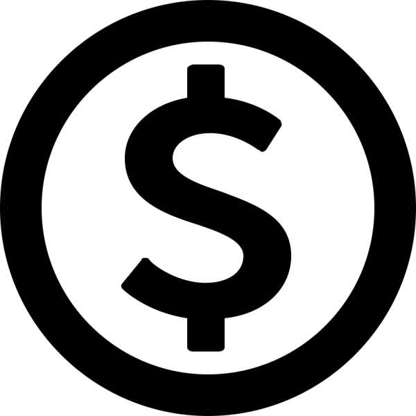 Значок доллара без фона