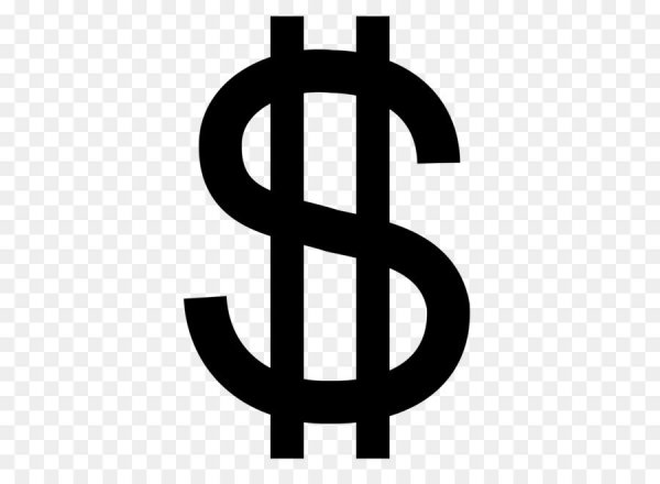 Значок доллар в квадратной