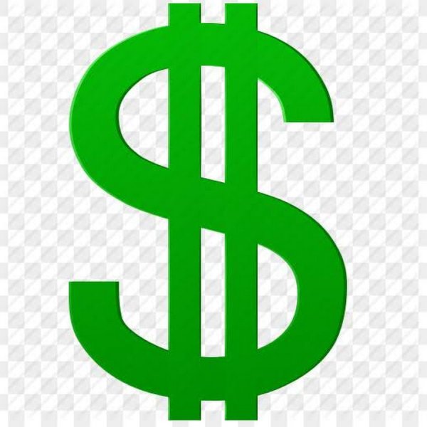 Значок доллара зеленый